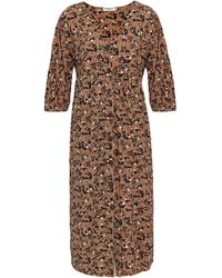 anou anou - Shahmaran Patterned Relaxed Dress With Front Button Detail - Lyst
