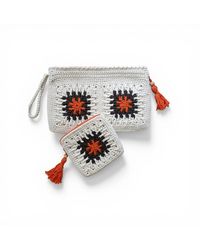 Springmoonatelier - Handmade Crochet Bag Set – Lined Cotton Bracelet And Mini Pouch - Lyst
