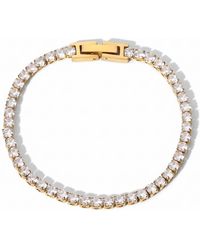 Elk & Bloom - Dainty 14K Solitaire Tennis Bracelet - Lyst