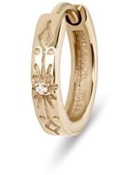 Zohreh - Diamond Starburst Huggie Hoop Earring 9K - Lyst