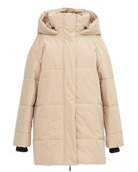InAvati - Neutrals Quilted Sand Short Coat With Hood - Lyst