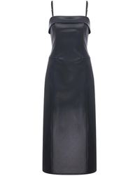 NAZLI CEREN - Gaia Vegan Leather Midi Dress - Lyst