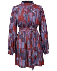 Smart and Joy - Graphic Print Short Blouse-Dress - Lyst