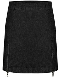 Gov Denim - Denim Mini Skirt With Zipper - Lyst