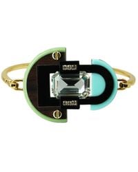 Gissa Bicalho - Handmade Acrylic Bracelet Deco Mirror Rectangular Stone - Lyst