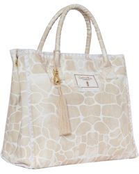 Sophia Alexia - Neutrals Sand Pebbles Barbados Beach Bag - Lyst