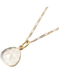 Harfi - Topaz April Birthstone Plated Charm Necklace - Lyst
