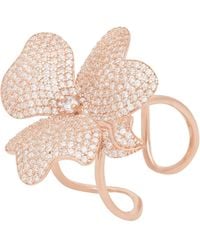LÁTELITA London - Flower Cocktail Ring Rosegold - Lyst