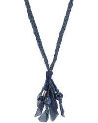 Anchor and Crew - Sodalite Marcus, Stone & Braided Cotton Voile Skinny Necklace X Wrap Bracelet - Lyst