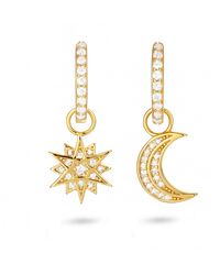 Gold Trip - Celestial Moon & Star Huggies - Lyst