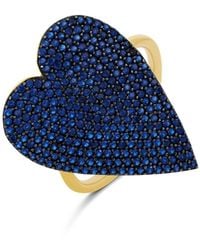 SHYMI - Pave Heart Ring - Lyst