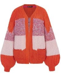 Cara & The Sky - Janie Oversized Chunky Stripe Cardigan - Lyst