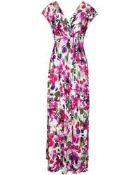 Alie Street London - Petite Sophia Maxi Dress In Fuchsia Florals Print - Lyst