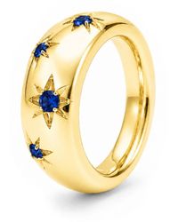 Unaloe - Quartz Starburst Wide Band Ring – Plated Sterling - Lyst