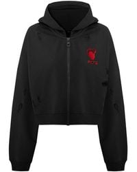Pcfg - Destroyed Zip Up Hoodie - Lyst