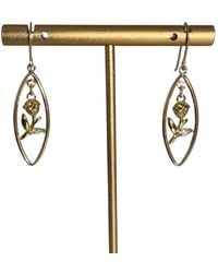 Rachel Nathan - Classic Hook: Marquise Hoop & A Single Rose Earrings - Lyst