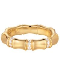 Vanhi - Bamboo Chunky Crystal Ring - Lyst
