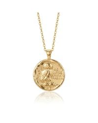 Ormiro - Athena's Owl Coin Necklace - Lyst