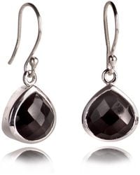 The Jewellery Store London - Pear-Shaped Onyx Earrings - Lyst
