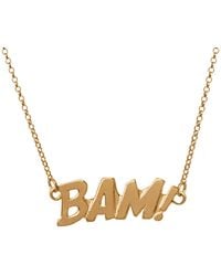 Edge Only - Bam! Letters Necklace 18Ct Vermeil - Lyst