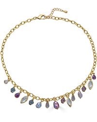 Loni Paul Jewelry - Colorful Gemstone & Pearl Charm Necklace - Lyst