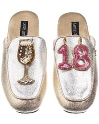 Laines London - Classic Mules With 18th Birthday & Glass Of Champagne Brooches - Lyst