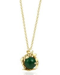 Unaloe - Vermeil Queen Necklace With Natural Malachite – Luxury Gemstone Pendant For - Lyst
