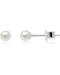 Kiri & Belle - Mini Luna Sterling Stud Earrings - Lyst