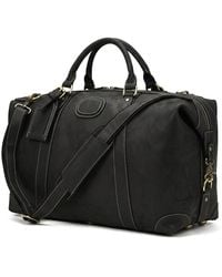 Touri - Classic Traveller Genuine Leather Holdall - Lyst