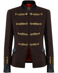 The Extreme Collection - Military Blazer With Embroidery Nuvola - Lyst