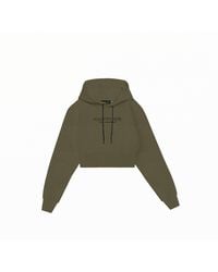 Kapture - Travel Logo-Print Cropped Hoodie - Lyst