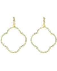 LÁTELITA London - Open Clover Large Drop Earrings Cz - Lyst