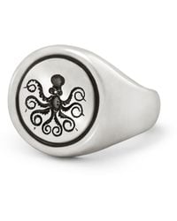 Snake Bones - Octopus Signet Ring - Lyst