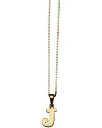 Von Treskow - Luxe Small Initial Necklace - Lyst