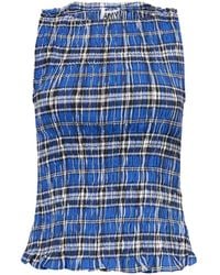 Amy Lynn - Sonya Pure Cotton Plaid Smocked Top - Lyst