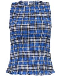 Amy Lynn - Sonya Pure Cotton Plaid Smocked Top - Lyst
