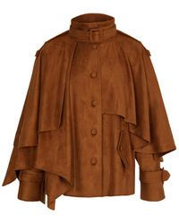 Herfetch - Neutrals Cape Jacket-Camel - Lyst
