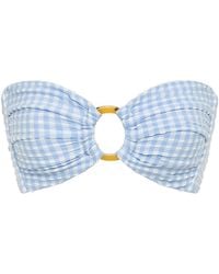 Montce - Peri Micro Gingham Tori Ties Bandeau Bikini Top - Lyst