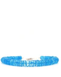 Shar Oke - Sky Blue Topaz Heishi Beaded Bracelet - Lyst