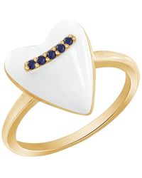 Diamonbliss - Puffy Heart Ring, Enamel - Lyst