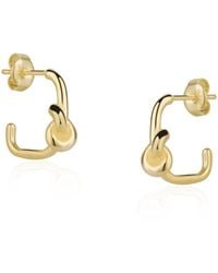 Spero London - Semi Hoop Knot Sterling Earrings - Lyst