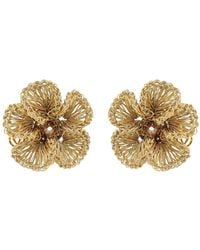 Lavish by Tricia Milaneze - Neutrals Vintage Plumeria Post Handmade Earrings - Lyst