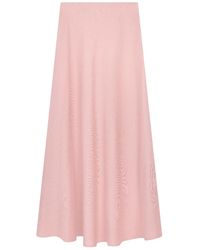 Rave on Trend - Linen Midi Skirt - Lyst
