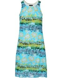 Conquista - Sleeveless Summer Dress – Floral Print, Sheer Nylon Overlay, Fully Lined - Lyst
