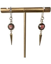 Rachel Nathan - Classic Hook: Plum & Spike Earrings - Lyst