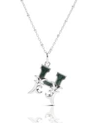 Kasun - Solid H Initial Necklace With Marble - Lyst