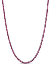 SHYMI - Classic Ruby Two Mm Tennis Necklace - Lyst