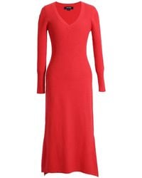 Smart and Joy - Slim V-Neck Sweater Midi Dress - Lyst