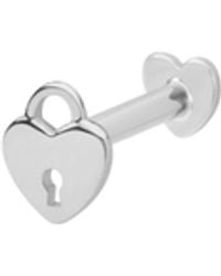 Vanhi - 14K Solid Lock Flat Back Stud - Lyst