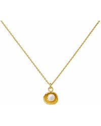 Mother Nature Jewelry - Sea Shell & Pearl Necklace, Handmade Minimalist Pendant - Lyst